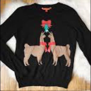 ModCloth llama mistletoe holiday sweater